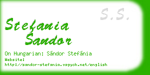 stefania sandor business card