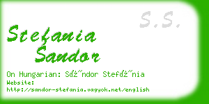 stefania sandor business card